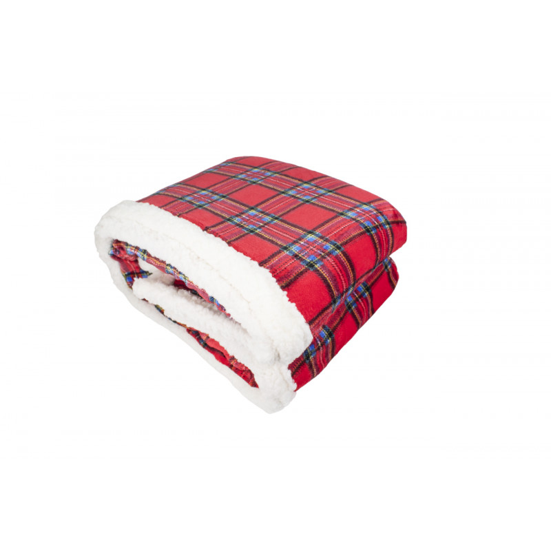 TARTAN Plaid Divano Coperta Letto in caldo e morbido Pile da 340 gr mq con Retro Agnellato 2 Colori