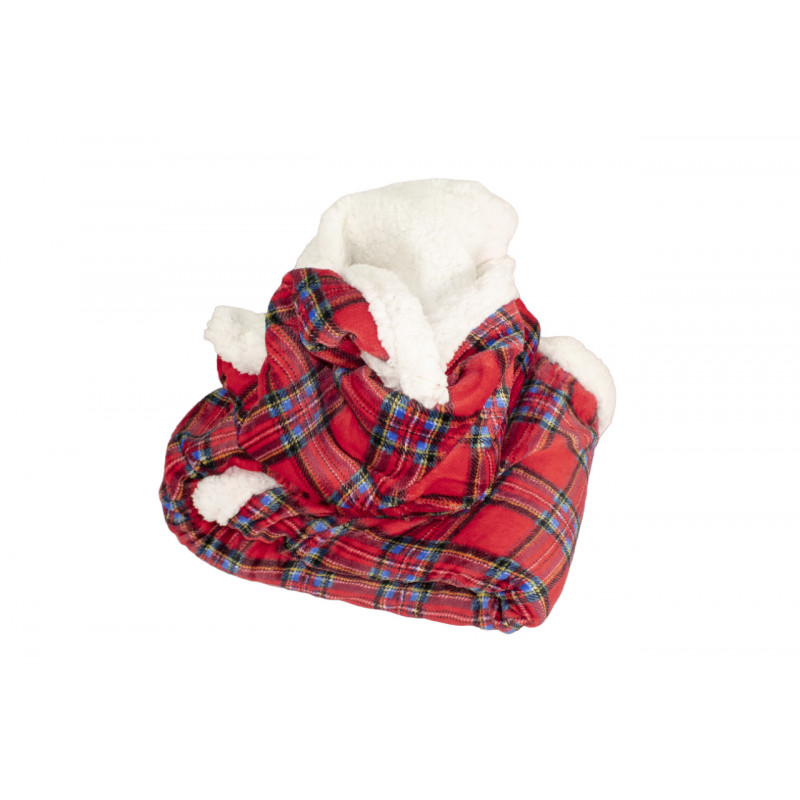 TARTAN Plaid Divano Coperta Letto in caldo e morbido Pile da 340 gr mq con Retro Agnellato 2 Colori