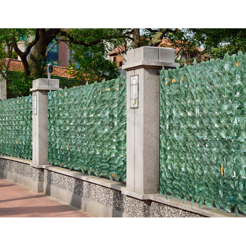 Siepe Finta Artificiale con Foglie CopriRinghiera Verde Recinzione Giardino Siepe Sintetica Balcone