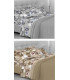Completo Lenzuola Matrimoniale PoliCOTONE Shabby Chic Cuori Mod.EMMA