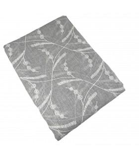 Coppia tendine e tendoni semitrasparenti con ricami stampati Mod. GINELLA B1