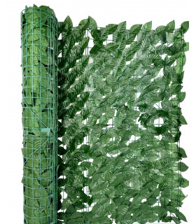 Siepe Finta Artificiale con Foglie CopriRinghiera Verde Recinzione Giardino Siepe Sintetica Balcone