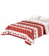 Copriletto Primaverile Estivo da 100 gr/mq Fantasia Scozzese Made in Italy MOD. CHALET LIVIGNO ROSSO