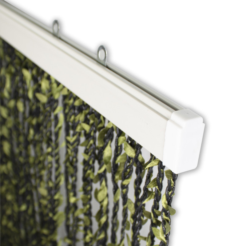 Tenda Antimosche per Porta Finestra in Corda Colorata Intrecciata a Catenella con Foglie 3 Misure 2 Colori Mod. Veronika