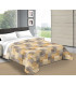 CUBIC Copriletto Primaverile Estivo da 100 gr/mq Fantasia a Quadri Made in Italy Colore Giallo Ambra