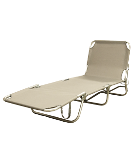Lettino Prendisole Pieghevole Portatile Leggero Salvaspazio Misura Maxi Colore Beige