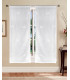 CHANTAL Coppia Tende Finestra Semitrasparenti Bianche Fantasia Shabby Chic con cuori - 4 colori