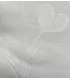 CHANTAL Coppia Tende Finestra Semitrasparenti Bianche Fantasia Shabby Chic con cuori - 4 colori
