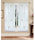 CHANTAL Coppia Tende Finestra Semitrasparenti Bianche Fantasia Shabby Chic con cuori - 4 colori
