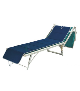 Cuscino per Lettino Materassino Prendisole Pieghevole Trasportabile Salvaspazio Misura Maxi 52x200 BLU-AVIO