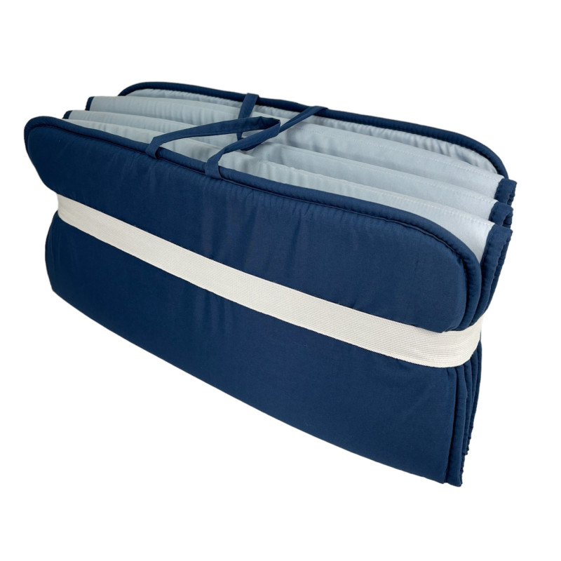 Cuscino per Lettino Materassino Prendisole Pieghevole Trasportabile Salvaspazio Misura Maxi 52x200 BLU-AVIO