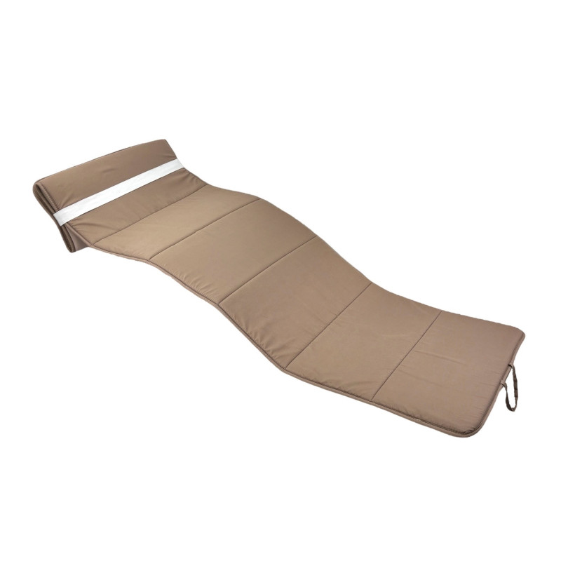 Cuscino per Lettino Materassino Prendisole Pieghevole Trasportabile Salvaspazio Misura Maxi 52x200 NERO-GRIGIO