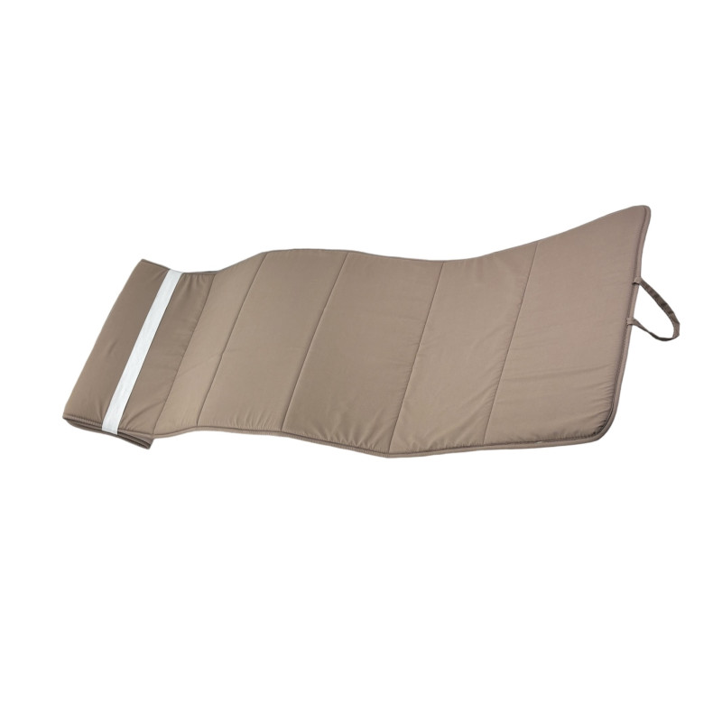 Cuscino per Lettino Materassino Prendisole Pieghevole Trasportabile Salvaspazio Misura Maxi 52x200 NERO-GRIGIO