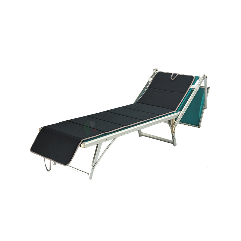 Cuscino per Lettino Materassino Prendisole Pieghevole Trasportabile Salvaspazio Misura Maxi 52x200 NERO-GRIGIO