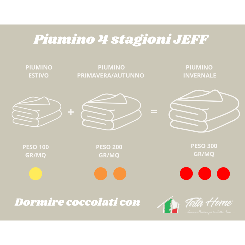 JEFF PIUMINO 4 stagioni in calda e morbida MICROFIBRA
