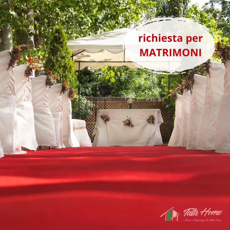 Passatoia Rossa Natalizia Tappeto Rosso Flessibile e Resistente