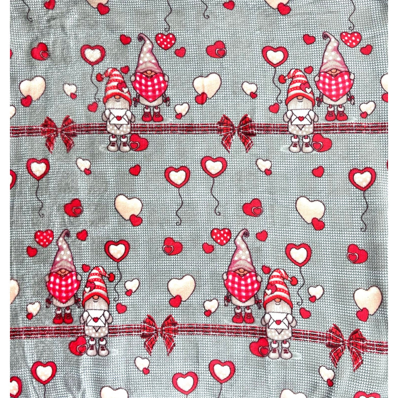CUORI ROSSI Plaid Divano Coperta Letto in caldo e morbido Pile da 340 gr mq con Retro Agnellato