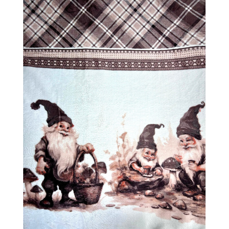 GNOMI LAVORATORI Plaid Divano Coperta Letto in caldo e morbido Pile da 340 gr mq con Retro Agnellato