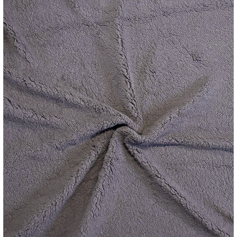 MUCCA MARRONE Plaid Divano Coperta Letto in caldo e morbido Pile da 340 gr mq con Retro Agnellato