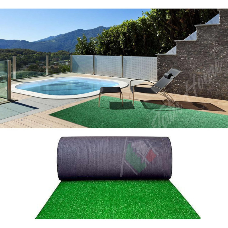 ROTOLO Erba Sintetica Altezza Filo 9 mm. Colore Verde - 25 METRI