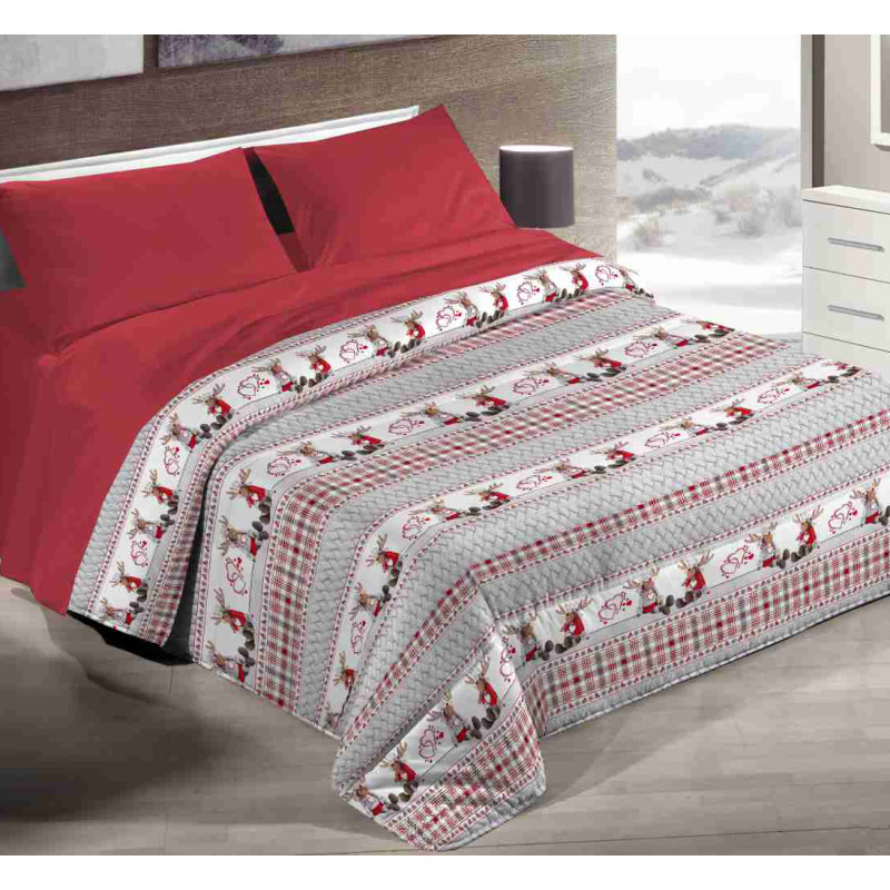 Trapunta Invernale in Calda Morbida Microfibra Piumone Piumino Autunno Inverno Coperta Letto Trapuntata Fantasia Tirolese