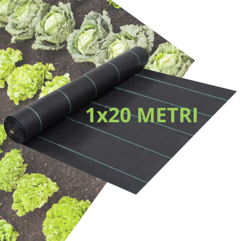 Telo Pacciamatura per Orto Giardino Tessuto Permeabile all'Acqua Stabilizzazione Barriere Contro Le Erbe Infestanti Colore Nero