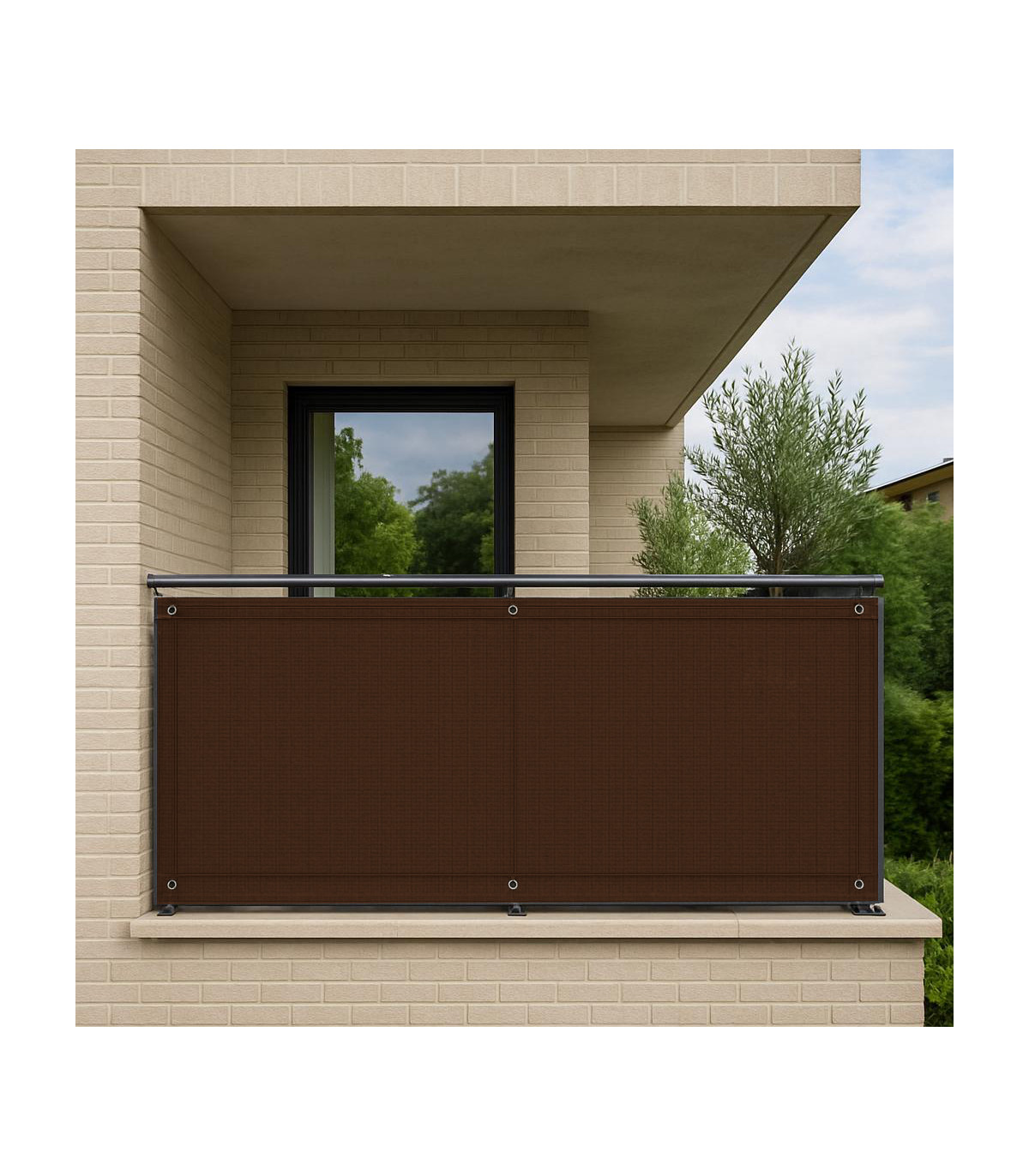 Telo copribalcone frangivista parasole 90x500 cm 4 Colori Mod. Balcony