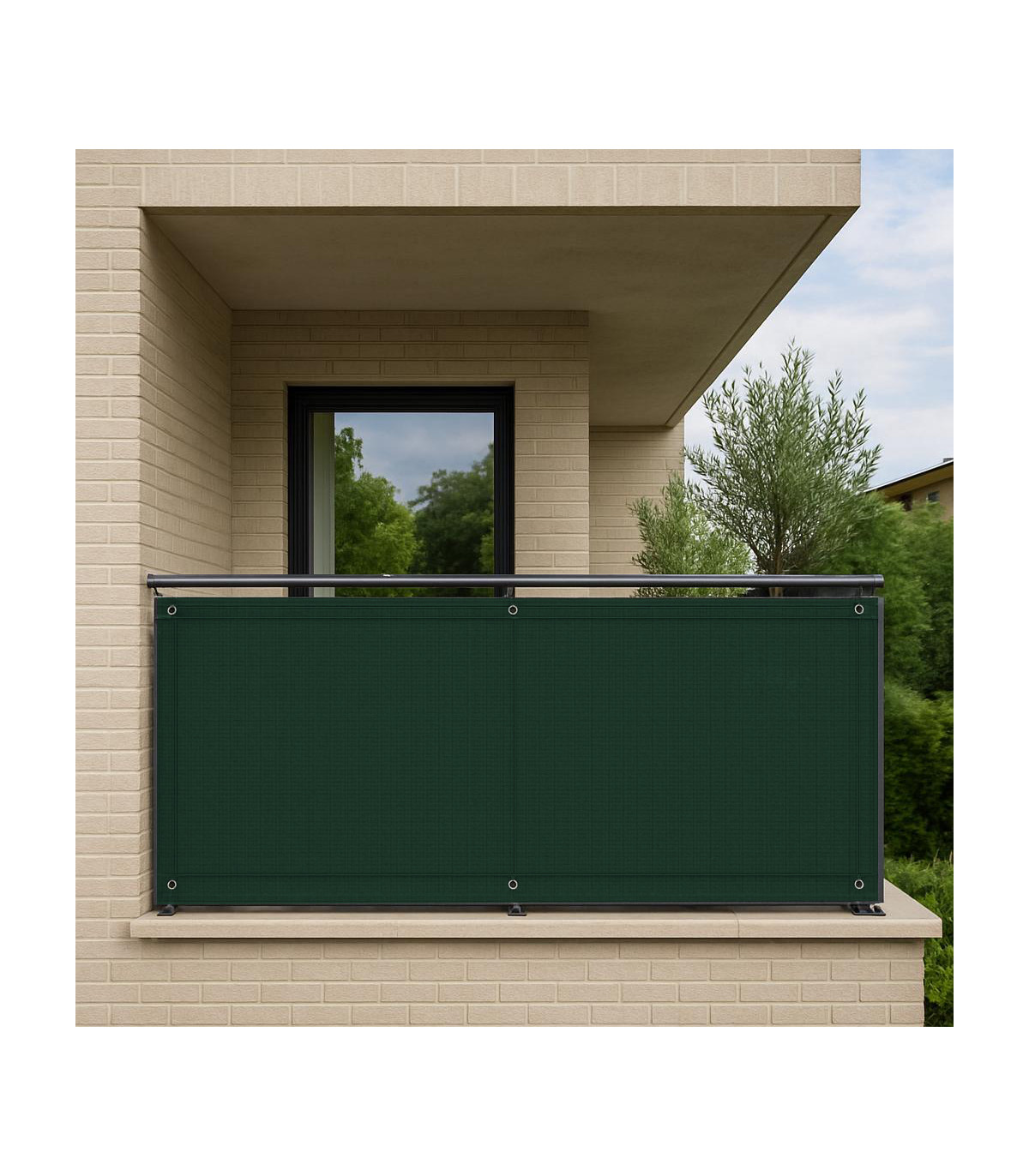 Telo copribalcone frangivista parasole 90x500 cm 4 Colori Mod. Balcony