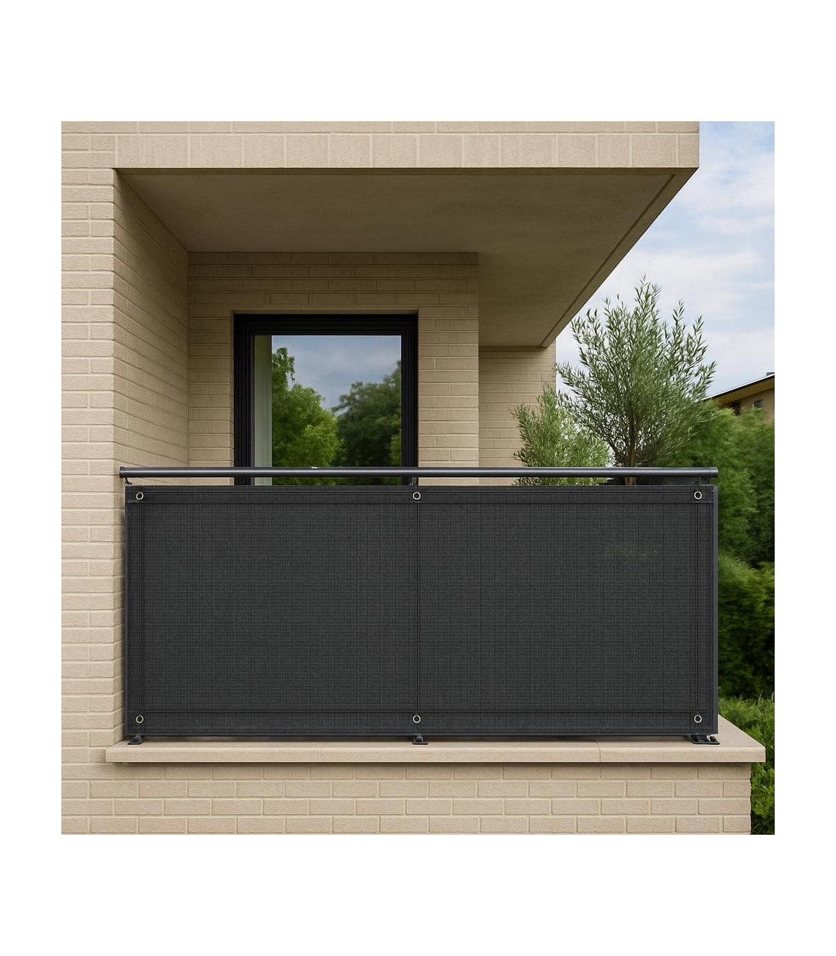 Telo copribalcone frangivista parasole 90x500 cm 4 Colori Mod. Balcony