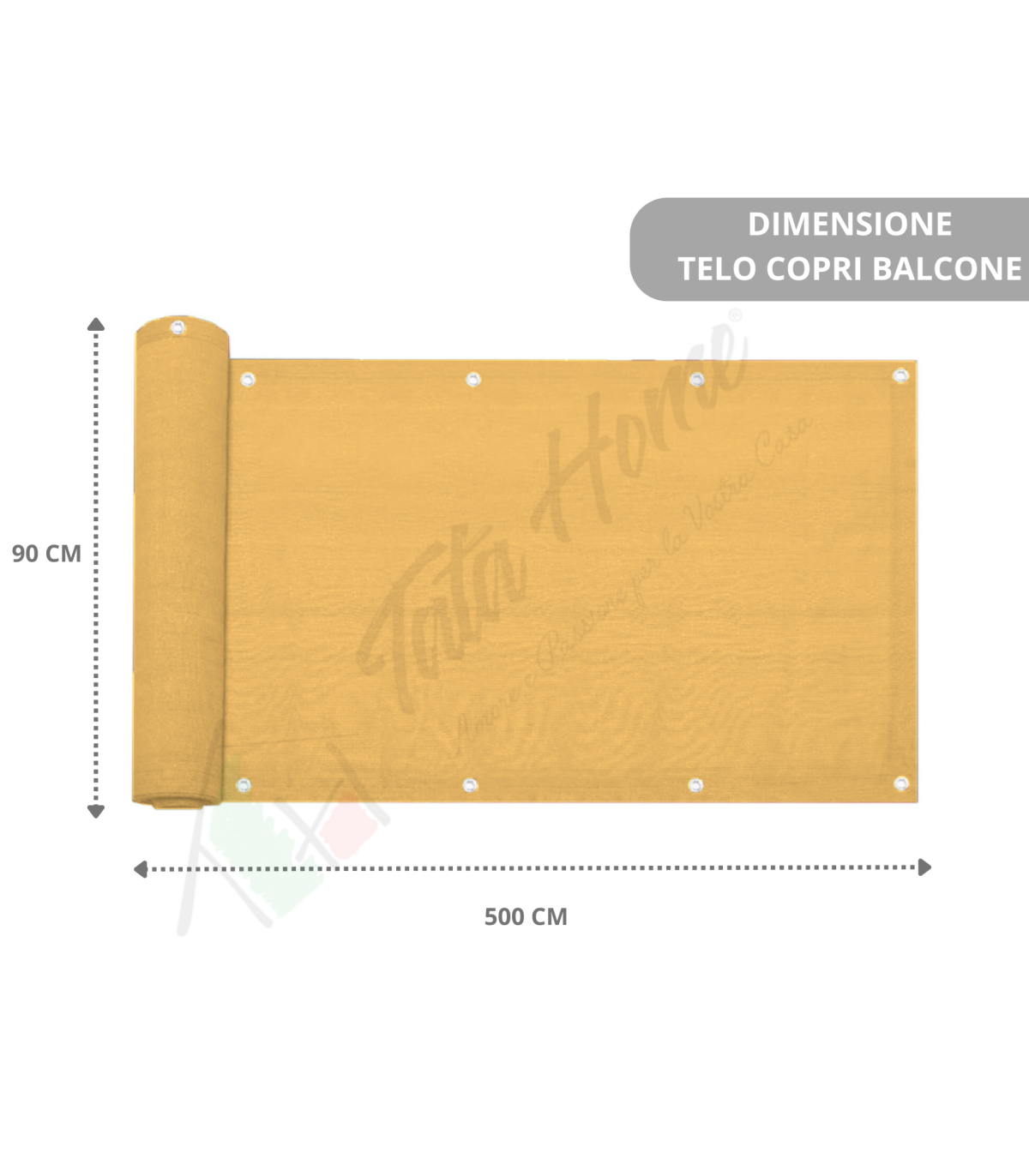 Telo copribalcone frangivista parasole 90x500 cm 4 Colori Mod. Balcony