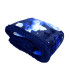 MOON Plaid Divano Coperta Letto in caldo e morbido Pile da 340 gr mq con Retro Agnellato Luna e Stelline