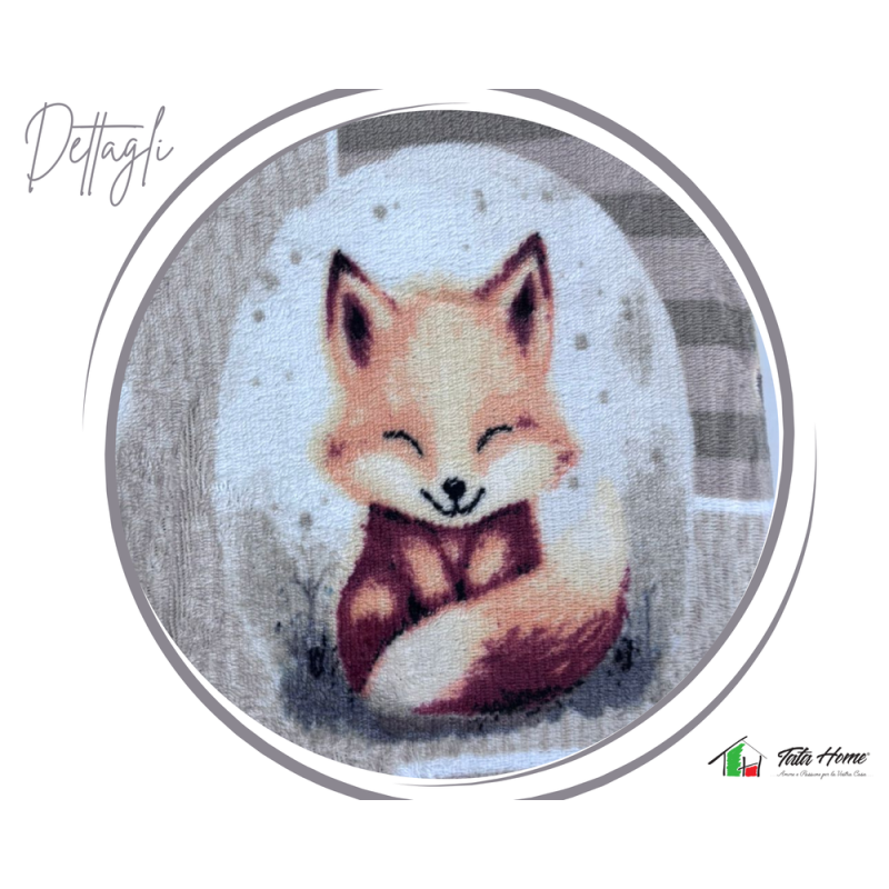 AMICI DEL BOSCO Plaid Divano Coperta Letto in caldo e morbido Pile da 340 gr mq con Retro Agnellato DIS.8