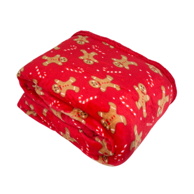 GINGER ROSSO Plaid Divano Coperta Letto in caldo e morbido Pile da 340 gr mq con Retro Agnellato