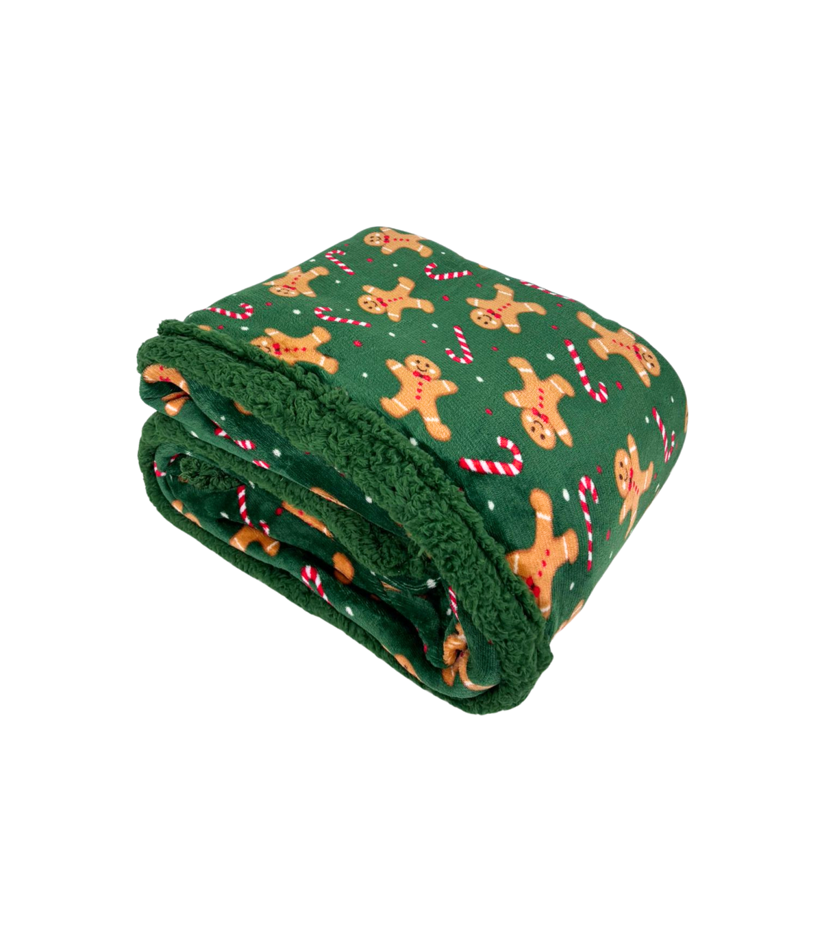 GINGER VERDE Plaid Divano Coperta Letto in caldo e morbido Pile da 340 gr mq con Retro Agnellato