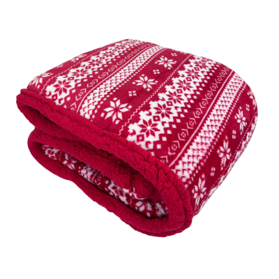 LAPPONIA ROSSO Plaid Divano Coperta Letto in caldo e morbido Pile da 340 gr mq con Retro Agnellato