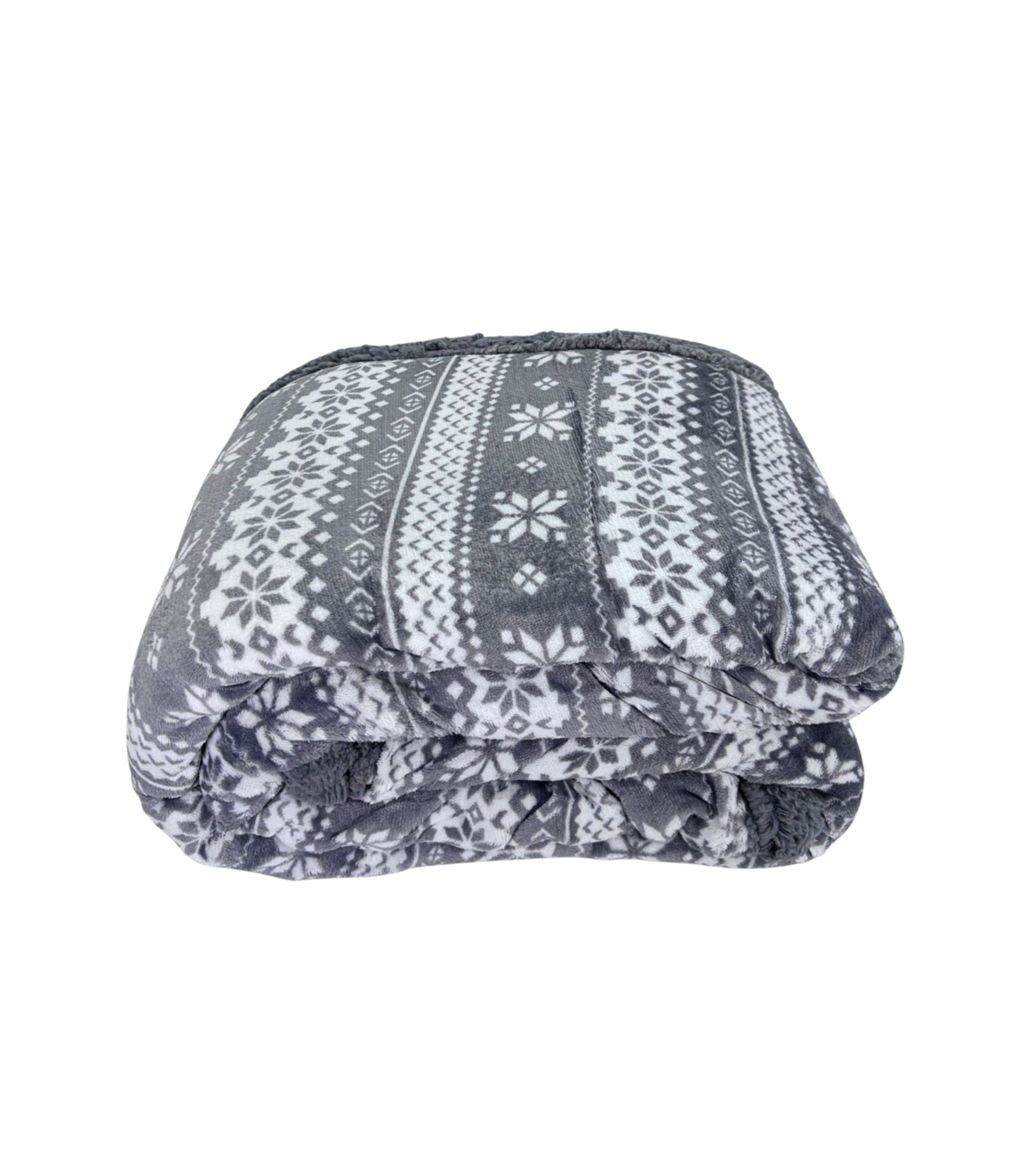 LAPPONIA GRIGIO Plaid Divano Coperta Letto in caldo e morbido Pile da 340 gr mq con Retro Agnellato