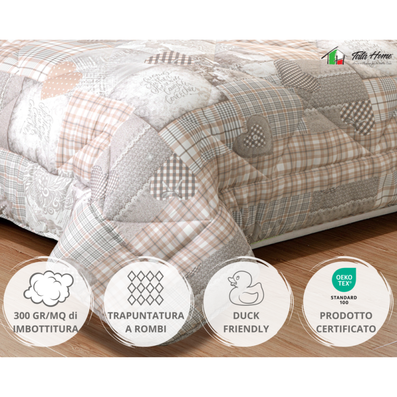 Tata Home Trapunta Invernale Animalier in Morbida e Calda