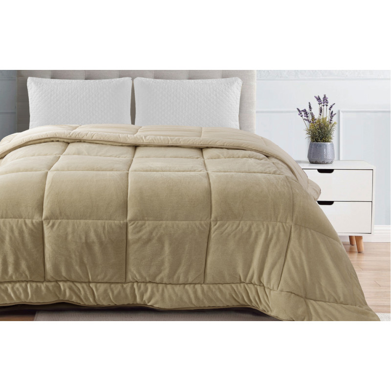 Trapunta Invernale Matrimoniale 260x260 cm Tinta Unita in Tessuto