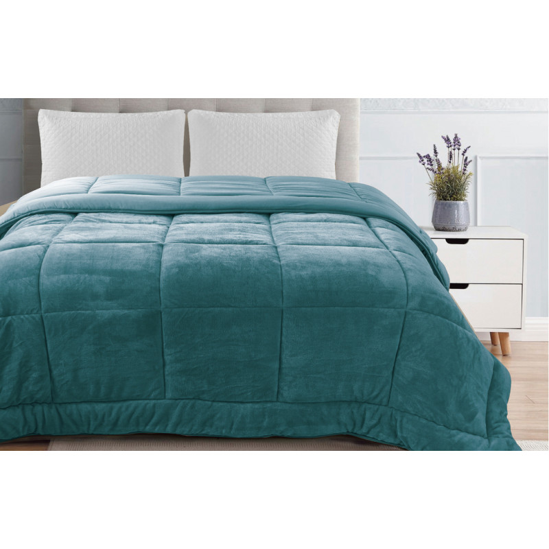 Trapunta Invernale MATRIMONIALE 260x260 cm  in Tessuto Flannel Effetto Velluto HEIDI 3 Colori