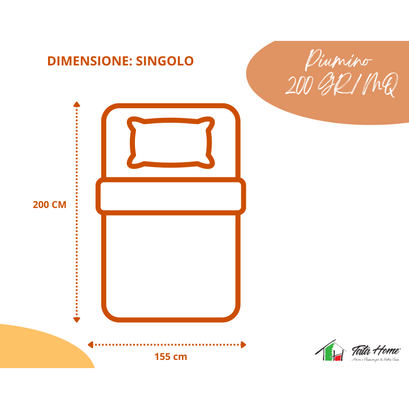 SPRING - Piumino 200 gr. in morbida microfibra di poliestere - 3 misure