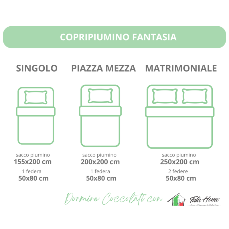 Parure Copripiumino Set Federa/e con Sacco Piumino Made in Italy Fantasia Tirolese Mod. TIROLO Rosso