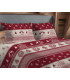 Parure Copripiumino Set Federa/e con Sacco Piumino Made in Italy Fantasia Tirolese Mod. TIROLO Rosso