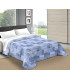 CUBIC Copriletto Primaverile Estivo da 100 gr/mq Fantasia a Quadri Made in Italy Colore Azzurro Blu