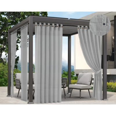 Tenda Gazebo per Esterno Misura 160x270 cm con Passanti e Bottoni Colore GRIGIO
