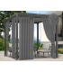 Tenda Gazebo per Esterno Misura 160x270 cm con Passanti e Bottoni Colore GRIGIO SCURO