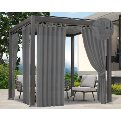 Tenda Gazebo per Esterno Misura 160x270 cm con Passanti e Bottoni Colore GRIGIO SCURO