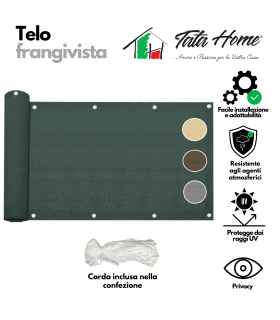 Telo copribalcone frangivista parasole 90x500 cm 5 Colori CON CORDA