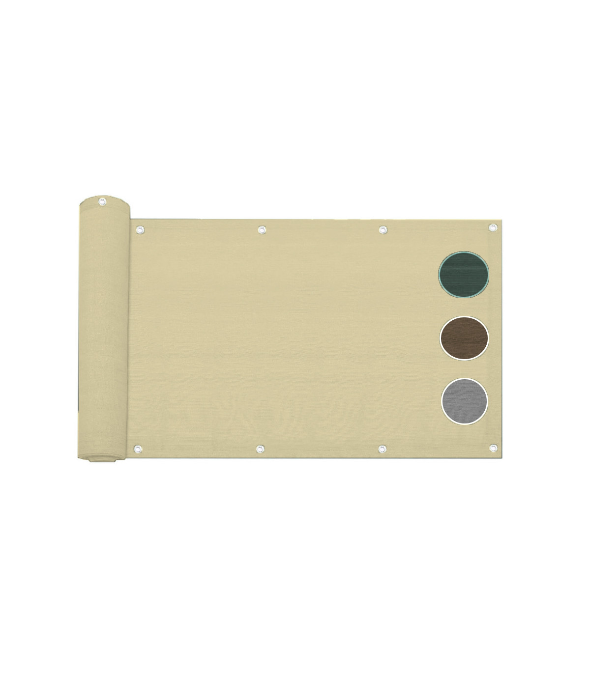 Telo copribalcone frangivista parasole 90x500 cm 5 Colori CON CORDA