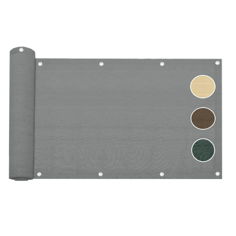Telo copribalcone frangivista parasole 90x500 cm 5 Colori CON CORDA