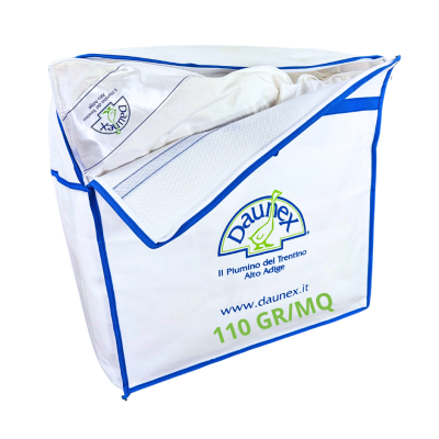 Piumino Winter in piumino d'oca al 50% e 50% Piumette disponibile in 3 misurazioni : singolo, piazza e mezza, matrimoniale.